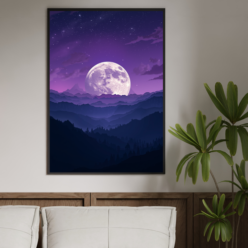 Ay Işığı Manzarası Poster