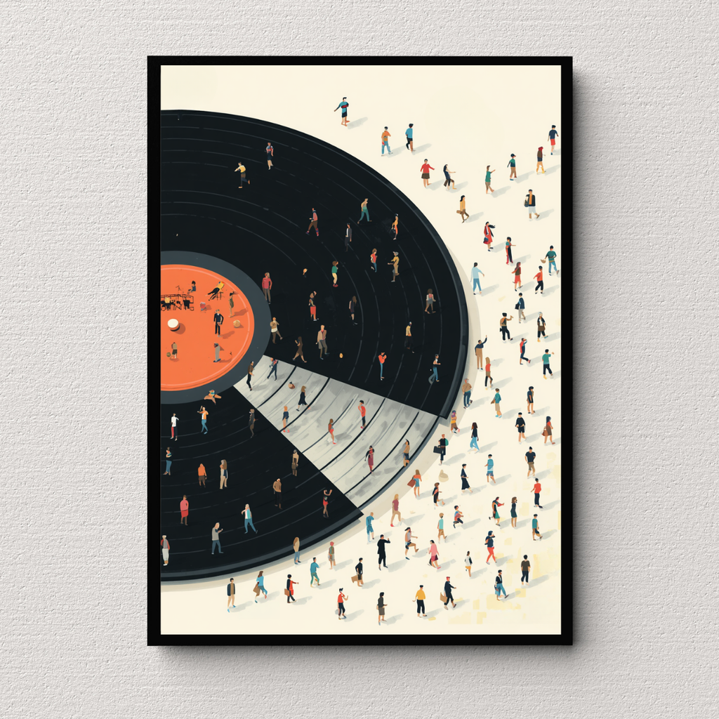 Retro Müzik Sever Poster