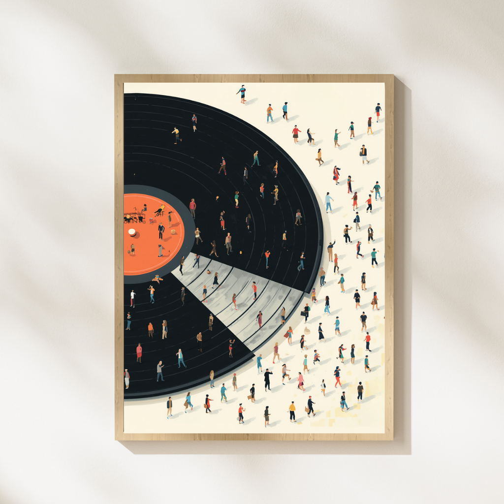 Retro Müzik Sever Poster